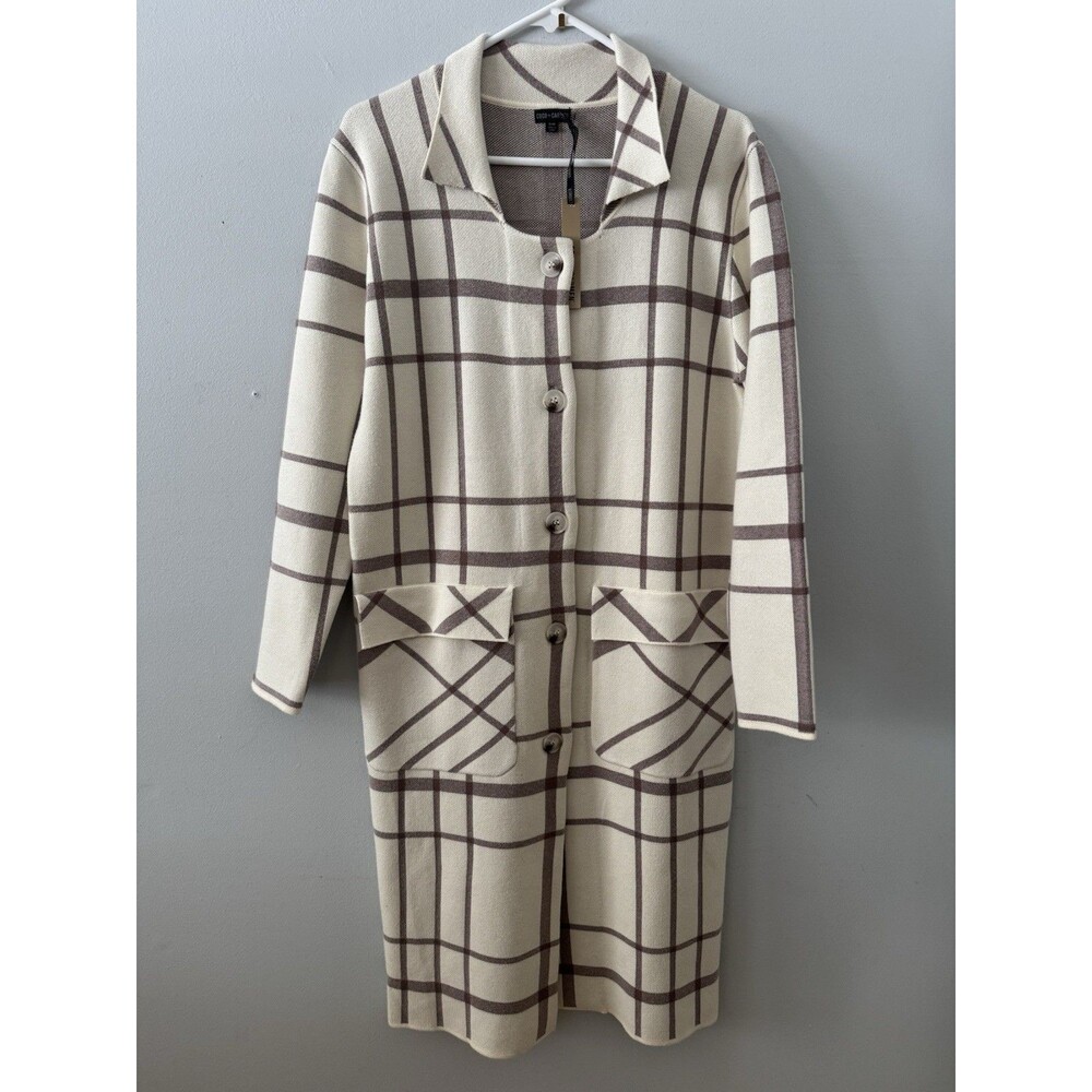 NEW Coco + Carmen Juliana Double Knit Long Coat Size S/M - Picture 12 of 14